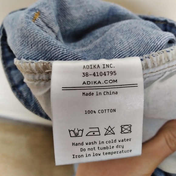 Adika Button Fly Light Wash High Waisted 100% Cotton Jeans - Picture 6 of 7